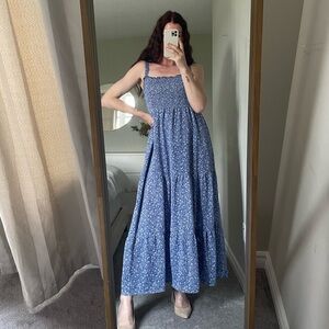 Blue Floral Maxi Dress